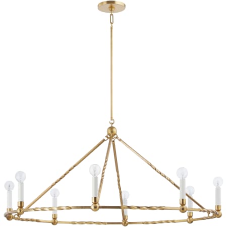 Mitzi Josephine 8 Light 42" Wide Ring Chandelier Vintage Gold Leaf