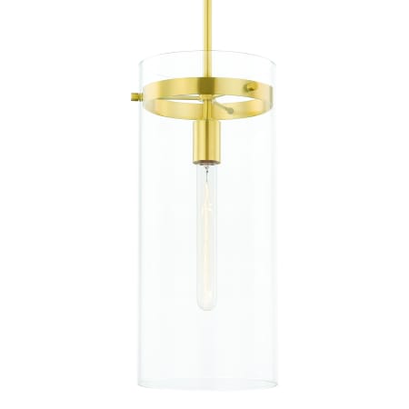 Mitzi Haisley 8" Wide Mini Pendant Aged Brass