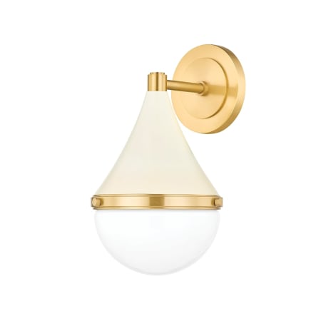 Mitzi Ciara 12" Tall Wall Sconce Aged Brass / Soft Cream
