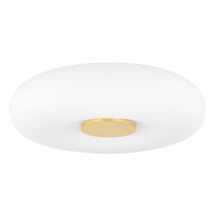 Mitzi Imani 14" Wide Flush Mount Ceiling Fixture Aged Brass