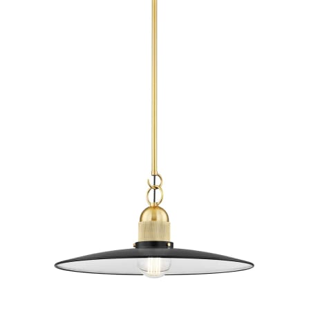 Mitzi Leanna 19" Wide Pendant Aged Brass / Soft Black