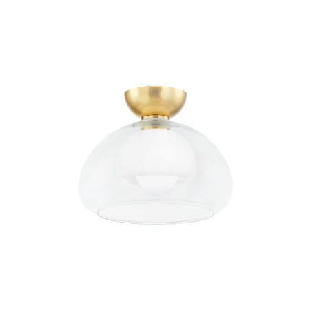 Mitzi Cortney 12" Wide Semi-flush Ceiling Fixture Aged Brass