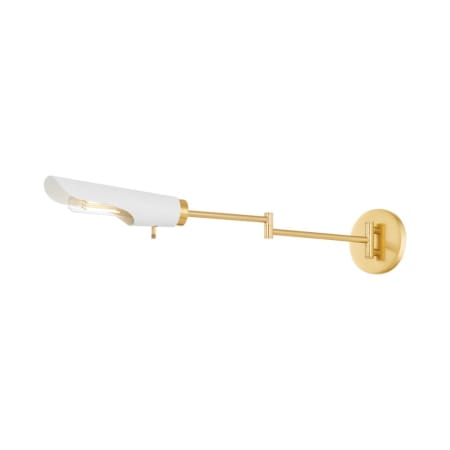Mitzi Harperrose 25" Long Swing Arm Wall Sconce Aged Brass / Soft White