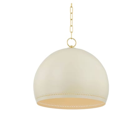 Mitzi Etna 18" Wide Pendant Aged Brass / Soft Cream