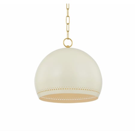 Mitzi Etna 14" Wide Pendant Aged Brass / Soft Cream