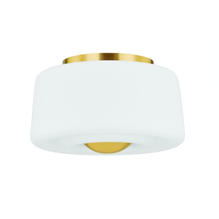 Mitzi Ciela 2 Light 14" Wide Flush Mount Drum Ceiling Fixture Aged Brass