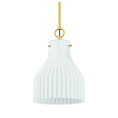 Mitzi Corinthia 10" Wide Pendant Aged Brass