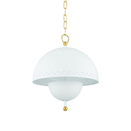 Mitzi Jojo 2 Light 15" Wide Pendant Aged Brass / Soft White