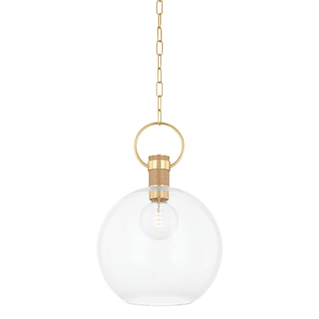 Mitzi Catrine 16" Wide Pendant Aged Brass
