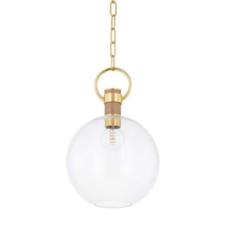 Mitzi Catrine 12" Wide Pendant Aged Brass