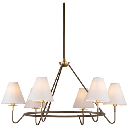 Mitzi Polly 6 Light 38" Wide Chandelier Aged Brass / Bronze