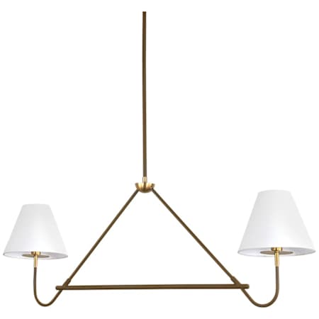 Mitzi Polly 2 Light 54" Wide Linear Chandelier Aged Brass / Bronze