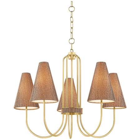 Mitzi Jessel 5 Light 28" Wide Chandelier Aged Brass