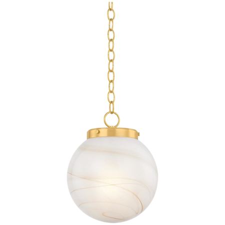 Mitzi Ambra 12" Wide Pendant Aged Brass