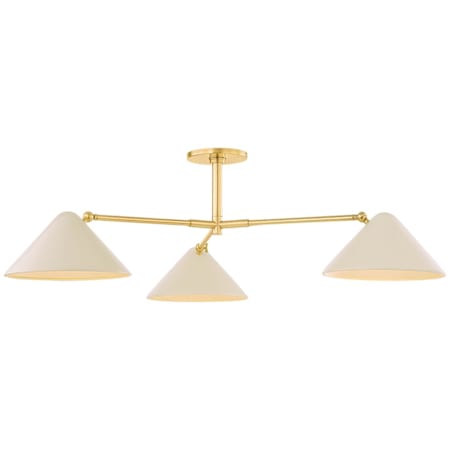 Mitzi Sonja 3 Light 52" Wide Semi-Flush Ceiling Fixture True Bronze / Soft Bisque