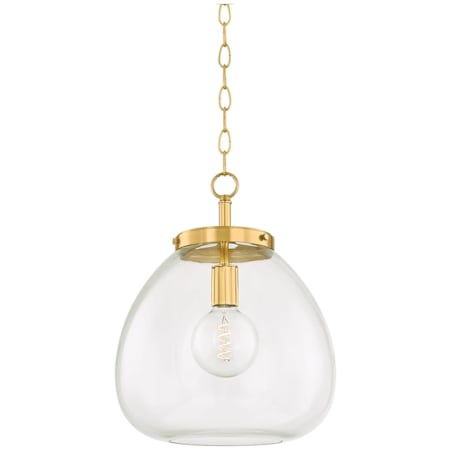 Mitzi Della 16" Wide Pendant Aged Brass