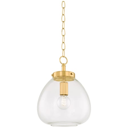 Mitzi Della 12" Wide Pendant Aged Brass