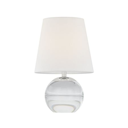 Mitzi Nicole 13" Tall LED Vase Table Lamp with Linen Shade Polished Nickel