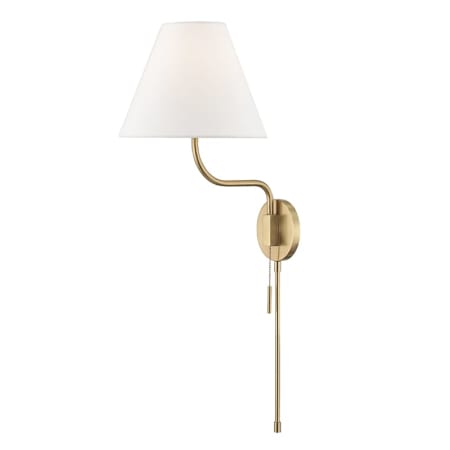 Mitzi Patti Single Light 30-1/2" Tall Plug-In Wall Sconce Aged Brass