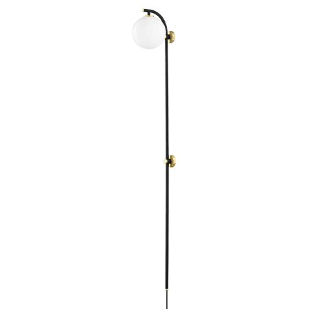 Mitzi Faye 43" Tall LED Plug-In Wall Sconce Aged Brass / Soft Black