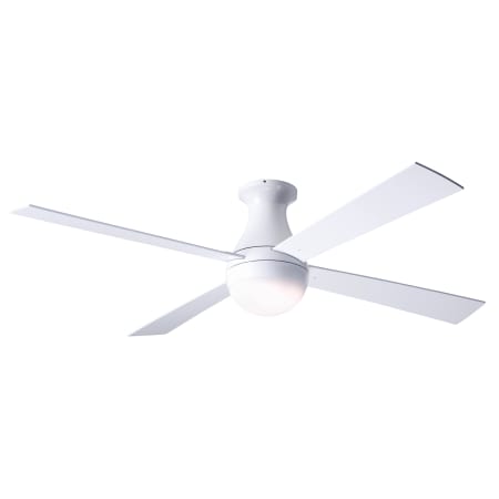 Modern Fan Co. Ball 42" 4 Blade Outdoor Ceiling Fan with Custom Blade, Light Kit, and Control Options Gloss White