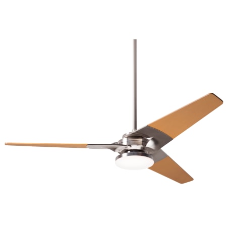 Modern Fan Co. Torsion 52" 3 Blade Outdoor Ceiling Fan with Custom Blade, 272 20w Light Kit, and Control Options Bright Nickel