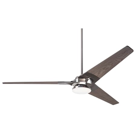 Modern Fan Co. Torsion 62" 3 Blade Outdoor Ceiling Fan with Custom Blade, 272 20w Light Kit, and Control Options Bright Nickel