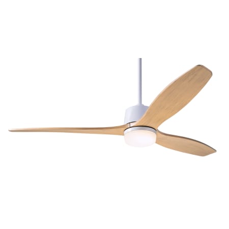 Modern Fan Co. Arbor 54" 3 Blade Indoor Ceiling Fan with DC Motor, Custom Blade, Integrated LED Light Kit, and Control Options Gloss White