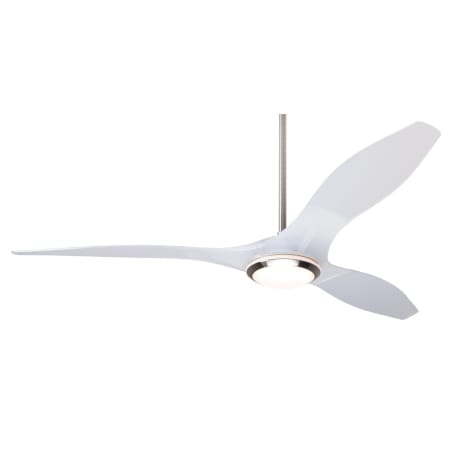 Modern Fan Co. IC/Brisa DC 56" 3 Blade Indoor / Outdoor LED Ceiling Fan Bright Nickel / Translucent