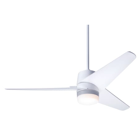 Modern Fan Co. Velo 48" 3 Blade Outdoor Ceiling Fan with Custom Blade, Light Kit, and Control Options Gloss White