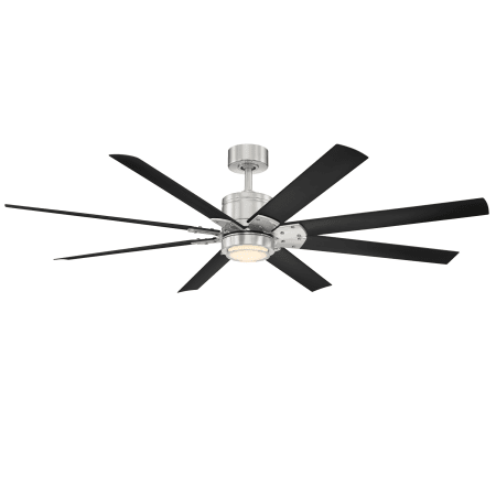 Modern Forms Renegade 66" 8 Blade Indoor / Outdoor Smart LED Ceiling Fan Brushed Nickel / Matte Black / 3000K