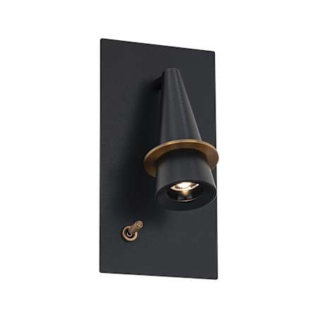 Modern Forms Wizard 10" Tall 3000K LED Task Light Black / Aged Brass