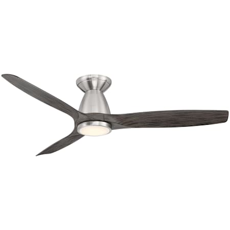 Modern Forms Skylark 54" 3 Blade Indoor / Outdoor Smart LED Hugger Ceiling Fan Brushed Nickel / Ebony