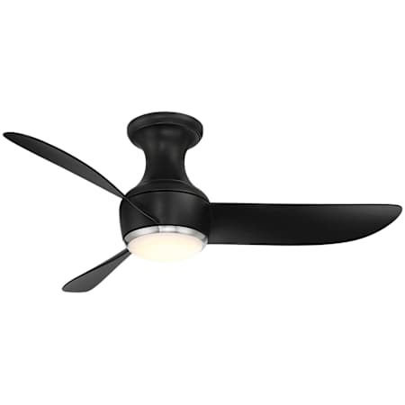 Modern Forms Corona 44" 3 Blade Indoor / Outdoor Smart LED Ceiling Fan - 3500K Brushed Nickel / Matte Black
