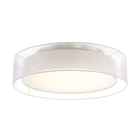 Modern Forms Metropolis Single Light 24" Wide Integrated LED Flush Mount Drum Ceiling Fixture Brushed Nickel