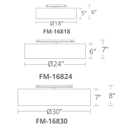 Modern Forms-FM-16824-Line Drawing