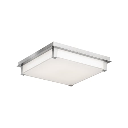 Modern Forms Polar 14" Wide LED Flush Mount Square Ceiling Fixture Brushed Nickel