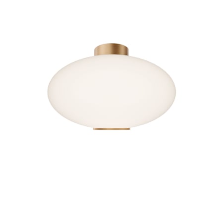 Modern Forms Illusion 22" Wide 3000K LED Semi-Flush Ceiling Fixture with Etched Opal Glass Shade Aged Brass