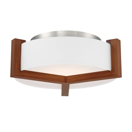 Modern Forms Segment 21" Wide LED Flush Mount Drum Ceiling Fixture Dark Walnut