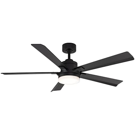 Modern Forms Radiant 56 56" 5 Blade Indoor / Outdoor Smart LED Ceiling Fan with Alabaster Shade Matte Black