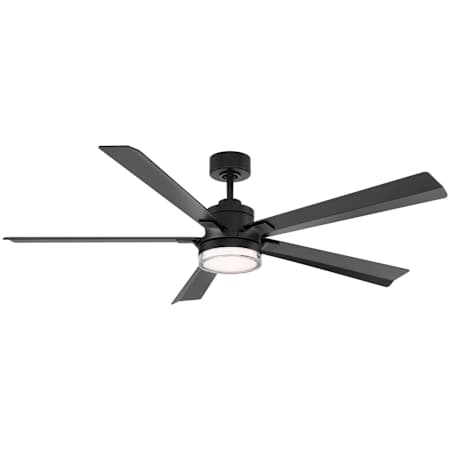 Modern Forms Radiant 64 64" 5 Blade Indoor / Outdoor Smart LED Ceiling Fan with Acrylic Shade Matte Black