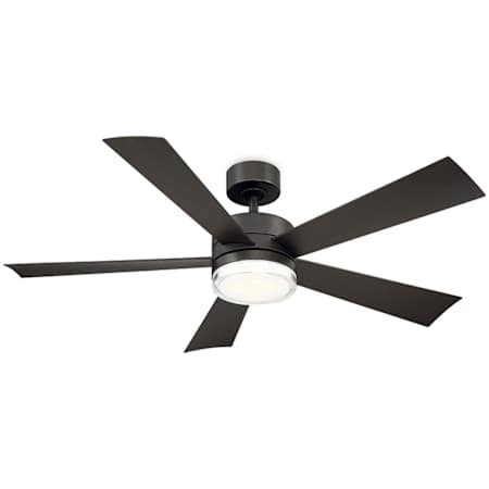 Modern Forms Wynd 52" 5 Blade Indoor / Outdoor Smart LED Ceiling Fan Bronze / 2700K