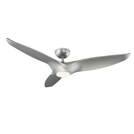 Modern Forms Morpheus III 60" 3 Blade Indoor / Outdoor Smart LED Ceiling Fan Automotive Silver / 2700K
