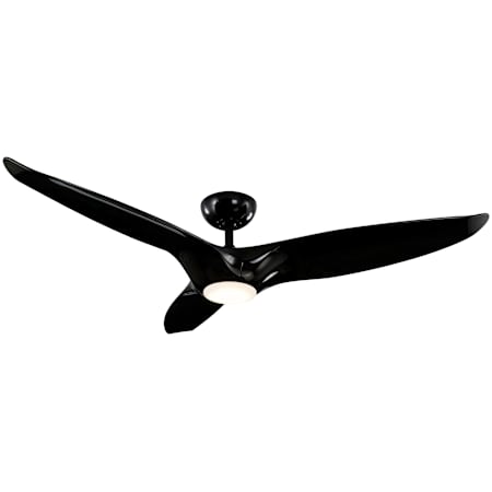 Modern Forms Morpheus III 60" 3 Blade Indoor / Outdoor Smart LED Ceiling Fan Gloss Black / 3000K