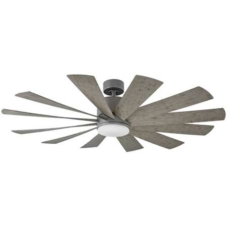 Modern Forms Windflower 60" 12 Blade Indoor / Outdoor Smart LED Ceiling Fan Graphite / 2700K
