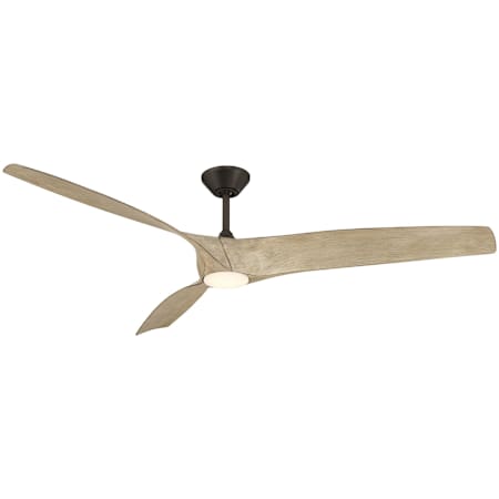 Modern Forms Zephyr 72" 3 Blade Indoor / Outdoor Smart LED Ceiling Fan Bronze / White Oak