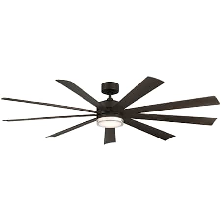 Modern Forms Wynd XL 72" 9 Blade Indoor / Outdoor Smart LED Ceiling Fan Bronze / 2700K