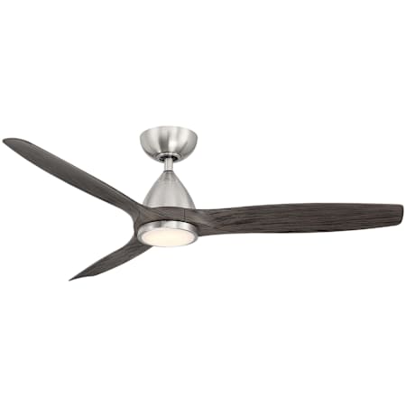 Modern Forms Skylark 54" 3 Blade Indoor / Outdoor Smart LED Hanging Ceiling Fan Brushed Nickel / Ebony