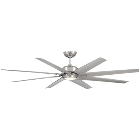Modern Forms Roboto XL 70" 8 Blade Indoor / Outdoor Smart LED Ceiling Fan - 3000K Brushed Nickel