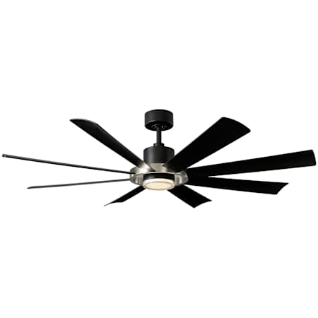 Modern Forms Aura 60" 8 Blade Indoor / Outdoor Smart LED Ceiling Fan Brushed Nickel / Matte Black